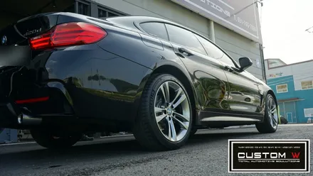 BMW 420d 그란쿠페 18인치 스포츠휠 휠 상처수리 후 고스트크롬 휠도색. / 용인 처인구