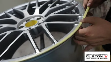벤츠 AMG GT 투톤 맷블랙 휠도색, 레드 캘리퍼도색. / 용인 처인구