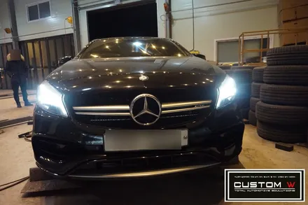 벤츠 A45 AMG 상처수리후, 블랙유광(하이그로시 블랙) 휠도색.! 분당 용인 수입차 벤츠 휠수리복원 휠도색 커스텀W.! / 용인 처인구