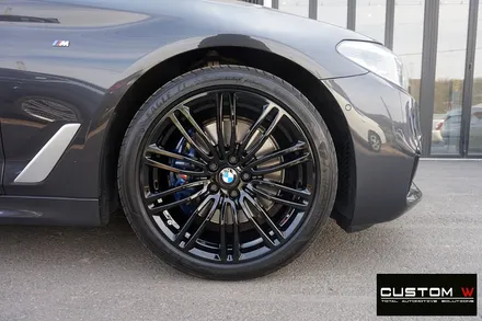자주 입고되는 BMW 664M 19인치 휠 상처 수리후, 블랙유광 휠도색. / 용인 처인구