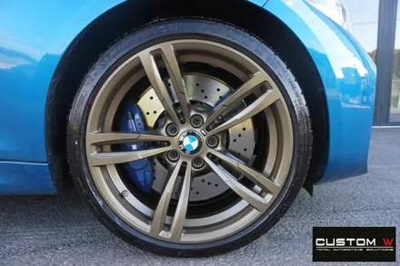 BMW M2 심하게 손상된 437M 휠 상처 수리 후,무광 브론즈 휠도색. / 용인 처인구