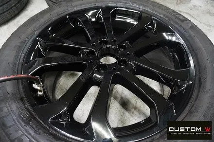 벤츠 GLE350d 휠 상처 수리 후 블랙 유광 휠도색 / 용인 처인구
