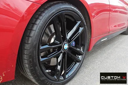 BMW 430i 컨버터블 휠 상처 수리 후 블랙유광 휠도색 / 용인 처인구