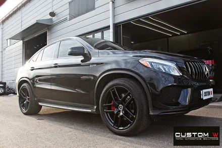 기존 고객님 벤츠 GLE350d 쿠페 휠 상처 수리 후 블랙유광 휠도색 / 용인 처인구
