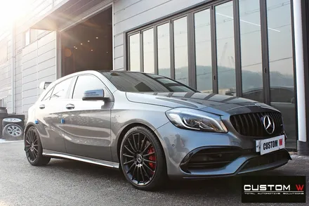 기존 벤츠 A45 AMG 휠 상처 수리 후 무광블랙 휠도색 / 용인 처인구
