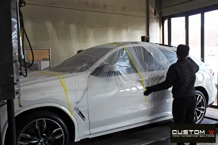 BMW G02 신형 X4 M40i 21인치 블랙유광 휠도색 + M 스포츠 브레이크 레드 캘리퍼 도색 / 용인 처인구