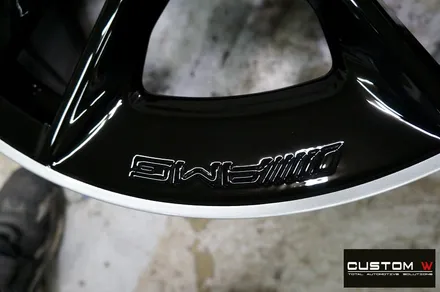 벤츠 E53 AMG 블랙 실버 투톤 유광 휠도색 + 레드 캘리퍼 도색 / 용인 처인구