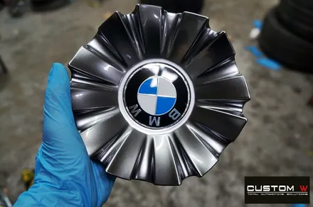 BMW 750Li 휠 상처 수리 후 고스트 크롬 휠도색 + 블랙 캘리퍼 도색 / 용인 처인구