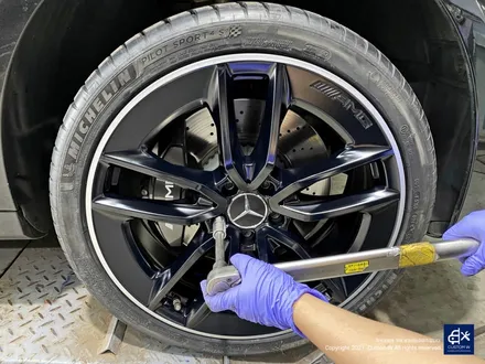 벤츠 E53 AMG 휠수리 후 매트 블랙 실버 투톤 휠도색 / 용인 처인구
