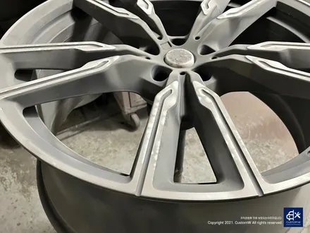 BMW X6 M50d 747M 22인치 블랙유광 휠도색 + 애시드 그린 캘리퍼 도색 / 용인 처인구