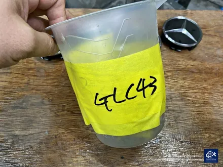 벤츠 GLC43 AMG 휠수리 후 투톤 유광 휠도색 + 레드 캘리퍼 도색 / 용인 처인구
