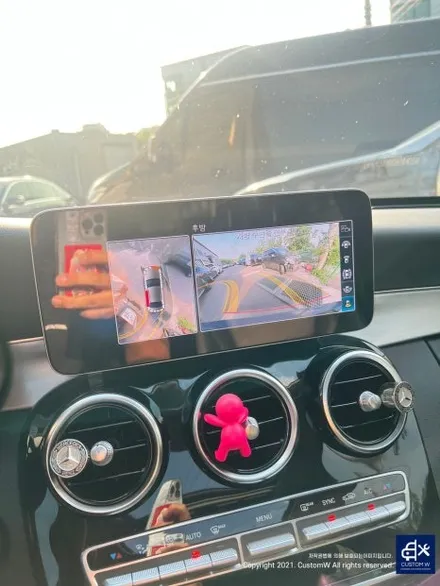 벤츠 W205 C220d 반자율주행 옵션설치, 360도카메라 어라운드뷰 옵션설치. / 용인 처인구