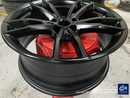 BMW G20 330e 상처가 많은 19인치 휠수리 후, 사틴 블랙 (aka. 맷블랙 MATT BLACK / 무광 블랙) 휠도색 / 용인 처인구