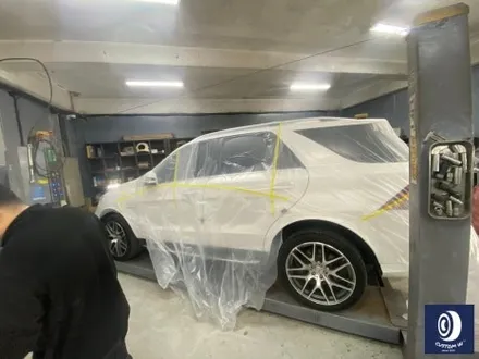 벤츠 GLE63 AMG 휠 도색 불량 재작업 약품 박리 제거 후, 사틴 블랙 + 실버 투톤 휠도색 + 레드 캘리퍼 도색 / 용인 처인구