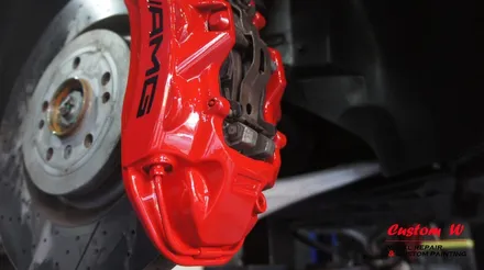 벤츠 AMG 라면 스포티한 블랙 휠과 레드 캘리퍼 조합을! 벤츠 GLE 63 AMG 블랙유광 휠도색, 레드 캘리퍼도색 작업기. / 용인 처인구