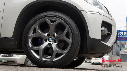 BMW X6 20인치 Y스포크 휠수리 후 고스트크롬 휠도색. / 용인 처인구