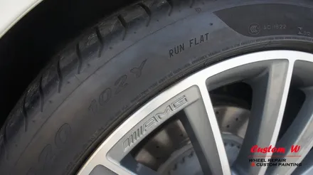 벤츠 S500 상처난 휠 다른 휠과의 이질감없도록 다이아몬드컷팅 휠수리. / 용인 처인구