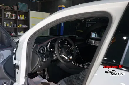 신차 GLC 43 AMG 쿠페 C292 차량의 레드 캘리퍼도색, 에어발란스, 이오나이져. / 용인 처인구