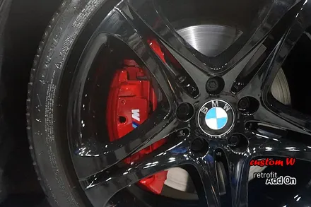 BMW 640d 19인치 휠 블랙유광 휠도색 + 레드 캘리퍼도색. / 용인 처인구