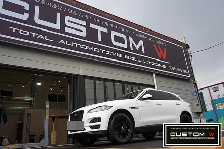 더욱 날렵하게! 재규어 F-PACE 블랙유광 휠도색+ 레드 캘리퍼도색. / 용인 처인구