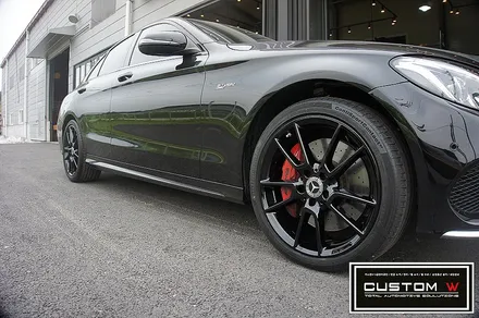 메르세데스 벤츠 C43 AMG 휠수리 후 블랙유광 휠도색. / 용인 처인구