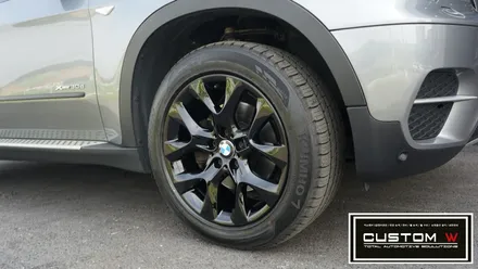 BMW X5 휠 상처수리 후 블랙유광 휠도색. / 용인 처인구