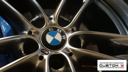 BMW 640d 고스트크롬 휠도색, M퍼포먼스 블루 캘리퍼도색. / 용인 처인구