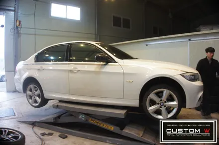 BMW 320D 441M  블랙유광 휠도색 작업 입니다.! 분당 용인 수입차 BMW 휠수리 휠도색 커스텀W / 용인 처인구