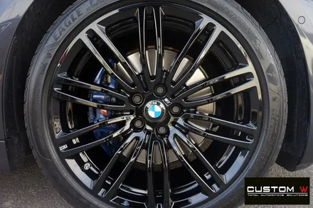 자주 입고되는 BMW 664M 19인치 휠 상처 수리후, 블랙유광 휠도색. / 용인 처인구
