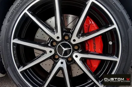 벤츠 A45AMG 상처난 다이아몬드 컷팅 휠 수리 후, 블랙 폴리시 휠로 만들었습니다. / 용인 처인구