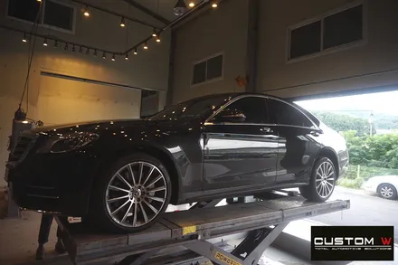 벤츠 W222 S350d 20인치 마차휠 상처 수리 후, 다이아몬드 컷팅 휠 수리 복원. / 용인 처인구