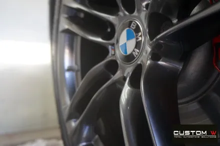 BMW F10 520D 고스트 크롬 휠도색, 레드 캘리퍼 도색. / 용인 처인구