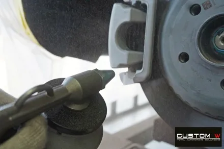 벤츠 S350D 블랙유광 휠도색 + 골드 캘리퍼 도색 / 용인 처인구