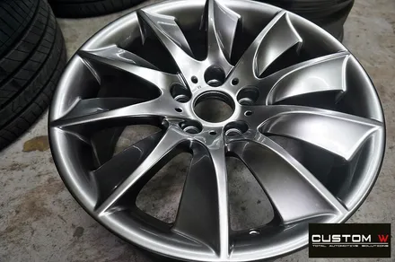 BMW F10 528i 터빈휠 수리 후 고스트 크롬 휠도색 + 심각한 부식 제거 후 블랙 캘리퍼 도색 / 용인 처인구