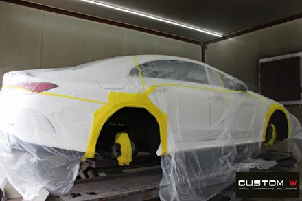 벤츠 CLS300d 블랙유광 휠도색 + 레드 캘리퍼 도색 / 용인 처인구