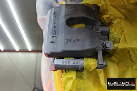 벤츠 CLS53 AMG 블랙실버 유광 투톤 휠도색 + 레드 캘리퍼 도색 / 용인 처인구