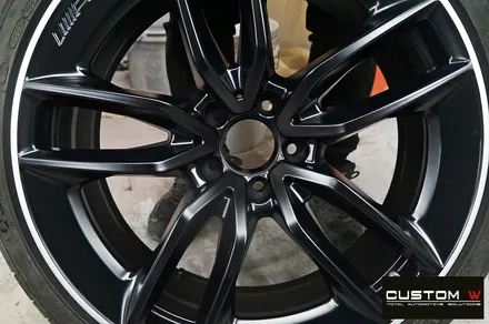 벤츠 CLS53 AMG 기존 고객 휠 상처 수리 후 블랙 실버 투톤 무광 휠도색 / 용인 처인구