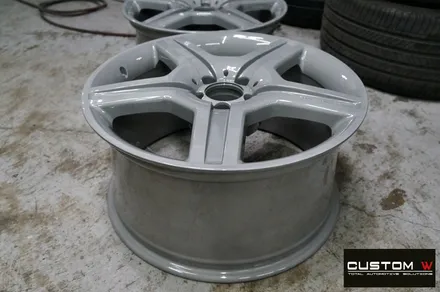 벤츠 W221 S500 기존 잘못된 휠수리 도색 이력 약품 박리 후 하이퍼 실버 휠도색 / 용인 처인구