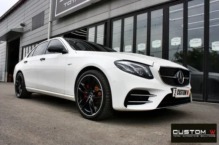벤츠 E53 AMG 블랙 실버 투톤 유광 휠도색 / 용인 처인구