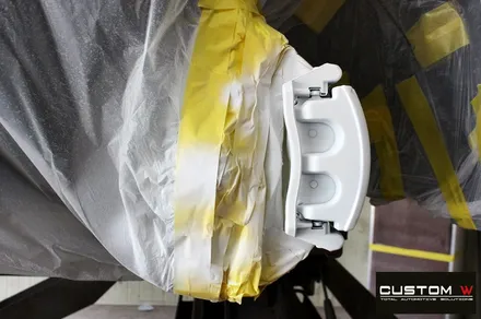 벤츠 CLA250 블랙유광 휠도색 + 애시드 그린 형광 캘리퍼 도색 / 용인 처인구