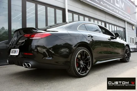 벤츠 CLS53 AMG 휠 상처 수리 후 블랙 실버 투톤 유광 휠도색 / 용인 처인구