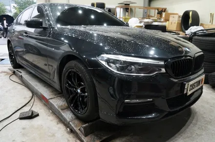 BMW 530i 18인치 휠수리 후 블랙유광 휠도색 / 용인 처인구
