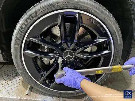 벤츠 E53 AMG 휠수리 후 매트 블랙 실버 투톤 휠도색 / 용인 처인구