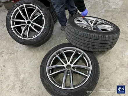 BMW G30 520d 휠수리 후 블랙유광 휠도색 / 용인 처인구