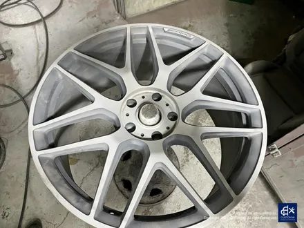 벤츠 G63 AMG G바겐 22인치 블랙 실버 투톤 유광 휠도색 / 용인 처인구