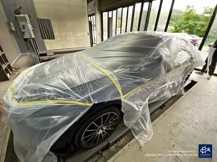 벤츠 CLS450 휠수리 후 블랙 실버 유광 투톤 휠도색 + 카본 세라믹 골드 캘리퍼 도색 / 용인 처인구