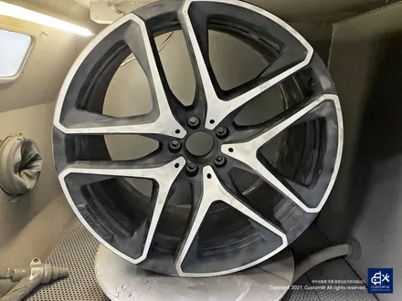 벤츠 GLE53 AMG 휠수리 후 블랙유광 휠도색 & 레드 캘리퍼 도색 / 용인 처인구