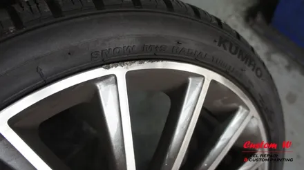 메르세데스 벤츠 W205 C220 19인치 AMG 상처난 휠 다이아몬드컷팅 휠수리, 금호 LE 스포츠 타이어교체. / 용인 처인구