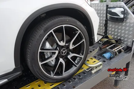 신차 GLC 43 AMG 쿠페 C292 차량의 레드 캘리퍼도색, 에어발란스, 이오나이져. / 용인 처인구