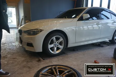 F30 BMW 3시리즈 휠수리 후 블랙유광 휠도색. / 용인 처인구